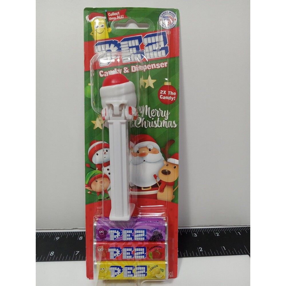 PEZ SNOWMAN Factory Faulty Christmas Double Candy Grape Strawberry Lemon
